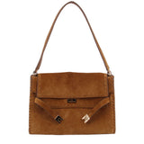TORY BURCH LARGE LEE RADZIWILL SHOULDER BAGS CARAMEL
