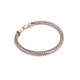 DAVID YURMAN 14K GOLD & STERLING SILVER CABLE BUCKLE BRACELETS 4MM