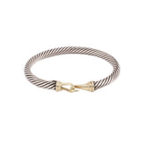 DAVID YURMAN 14K GOLD & STERLING SILVER CABLE BUCKLE BRACELETS 4MM