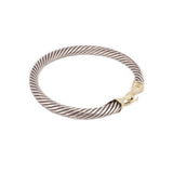 DAVID YURMAN 14K GOLD & STERLING SILVER CABLE BUCKLE BRACELETS 4MM