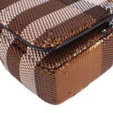 BURBERRY LOLA SEQUIN SHOULDER BAGS BROWN