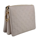 LOUIS VUITTON Coussin MM crossbody bag in embossed white with side strap hardware