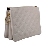 LOUIS VUITTON Coussin MM crossbody bag, embossed white, gold-tone side clasp
