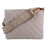 LOUIS VUITTON Coussin MM crossbody bag in embossed white with adjustable strap