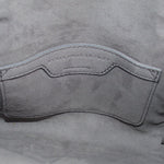 Stella McCartney silver glitter minaudière crossbody bag interior suede logo patch