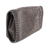 STELLA MCCARTNEY GLITTER MINAUDIÈRE CROSSBODYS SILVER