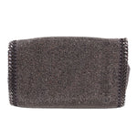 Stella McCartney silver glitter minaudière crossbody bag with chain trim