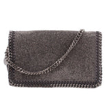 STELLA MCCARTNEY GLITTER MINAUDIÈRE CROSSBODYS SILVER