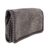 STELLA MCCARTNEY GLITTER MINAUDIÈRE CROSSBODYS SILVER