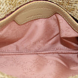 STELLA MCCARTNEY WOVEN STRAW FALABELLA CROSSBODYS TAN