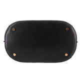TOTEME PALMELLATA BELTED BUCKET SHOULDER BAGS BLACK