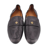 TORY BURCH BALLET LEATHER LOAFERS BLACK 8 US