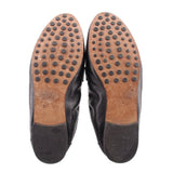 TORY BURCH BALLET LEATHER LOAFERS BLACK 8 US