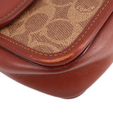 COACH STUDIO SIGNATURE CANVAS SHOULDER BAGS COGNAC