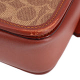 COACH STUDIO SIGNATURE CANVAS SHOULDER BAGS COGNAC
