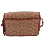 COACH STUDIO SIGNATURE CANVAS SHOULDER BAGS COGNAC