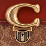COACH STUDIO SIGNATURE CANVAS SHOULDER BAGS COGNAC
