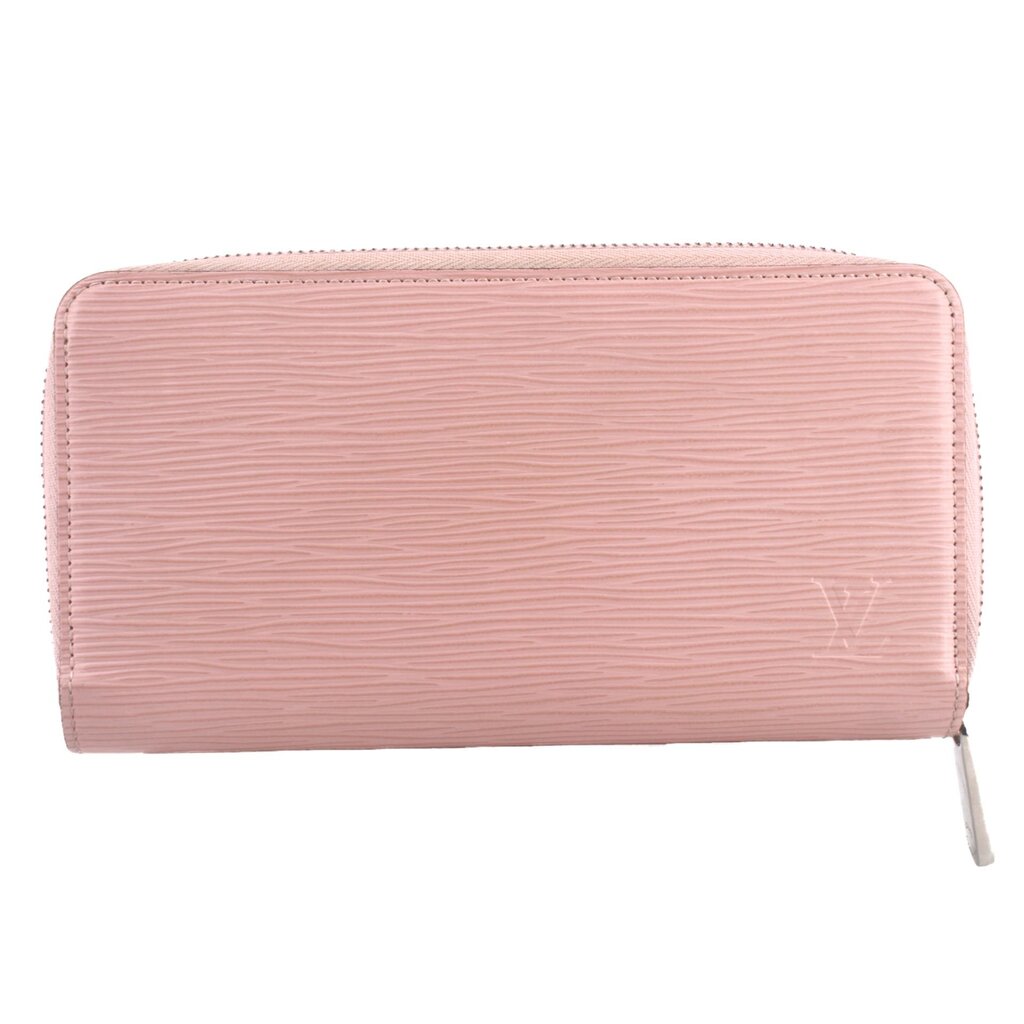 LOUIS VUITTON Epi leather zip wallet, rose pink with gold zipper pull
