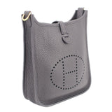 HERMES EVELYNE TPM CLEMENCE CROSSBODYS BLACK/GOLD