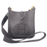 HERMES EVELYNE TPM CLEMENCE CROSSBODYS BLACK/GOLD