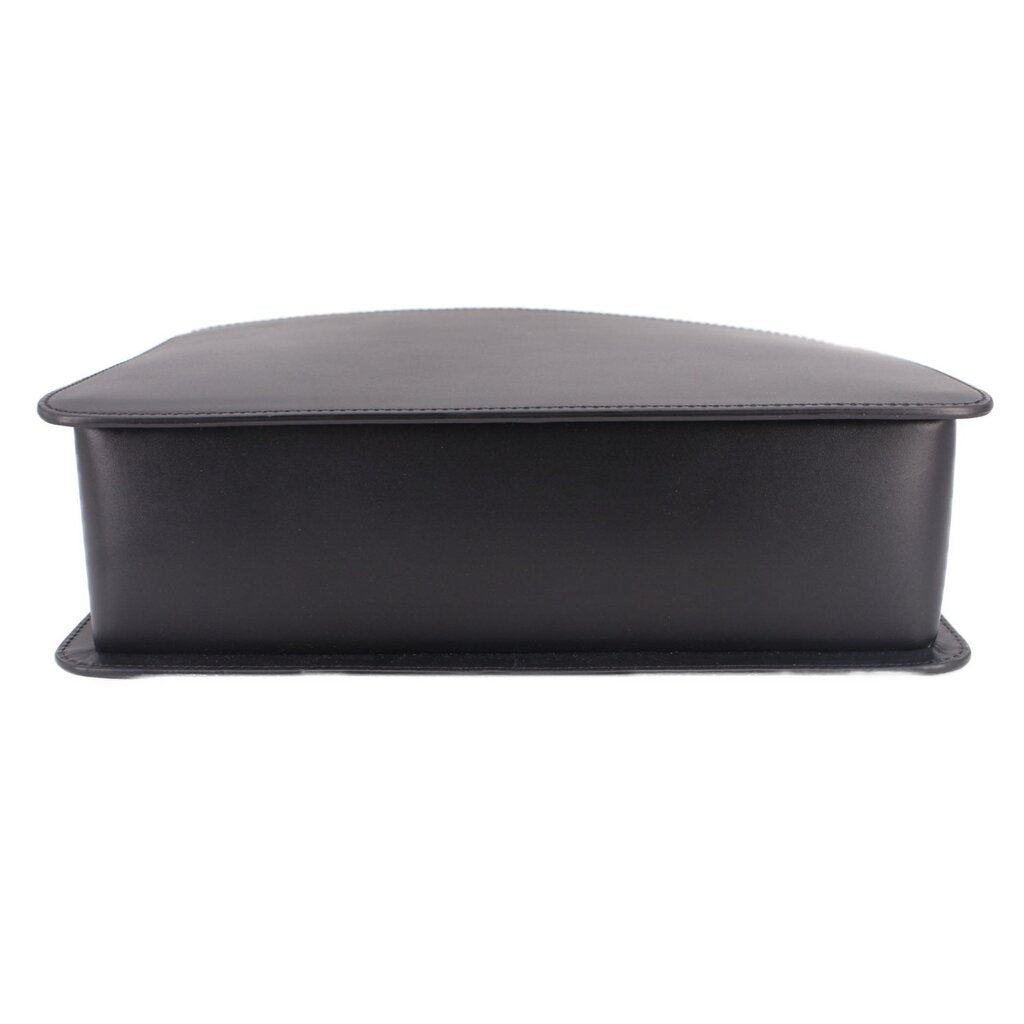 Black A.P.C. shoulder bag with domed top and smooth leather-like finish