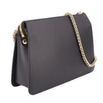 Black A.P.C. shoulder bag with top zip, chain strap, and gold-tone hardware