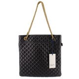 CLARE V DELPHINE CHAIN SHOULDER BAGS BLACK