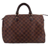 LOUIS VUITTON SPEEDY 35 HANDLE BAG DAMIER EBENE