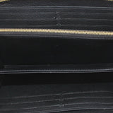 LOUIS VUITTON wallet interior with gold zipper track and black lining