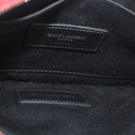 SAINT LAURENT PARIS label inside black lining of Niki pouch wallet