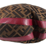 FENDI CHEF ZUCCA HOBOS TOBACCO/FUSCHIA