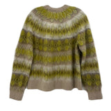 TORY BURCH PRINT SWEATERS TAN/GREEN M