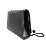 SAINT LAURENT KATE MEDIUM PATENT CROSSBODYS BLACK