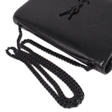 SAINT LAURENT KATE MEDIUM PATENT CROSSBODYS BLACK