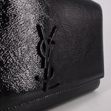 SAINT LAURENT KATE MEDIUM PATENT CROSSBODYS BLACK