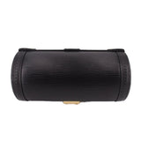 LOUIS VUITTON Papillon crossbody bag, rolled body in black textured leather