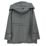 AVECFILLES CHECK JACKETS WHT/BLK M