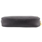 Saint Laurent mini Lou camera crossbody bag, black textured leather back with gold hardware
