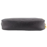 Saint Laurent mini Lou camera crossbody bag, black textured leather back with gold hardware