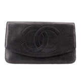 CHANEL VINTAGE TIMELESS WALLETS BLACK