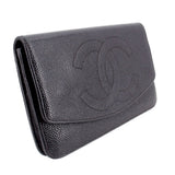 CHANEL VINTAGE TIMELESS WALLETS BLACK