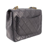 CHANEL SQUARE FLAP VINTAGE CROSSBODYS BLACK