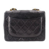 CHANEL SQUARE FLAP VINTAGE CROSSBODYS BLACK