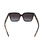VALENTINO VA 4098 tortoise sunglasses front view with dark square lenses and sculpted temples