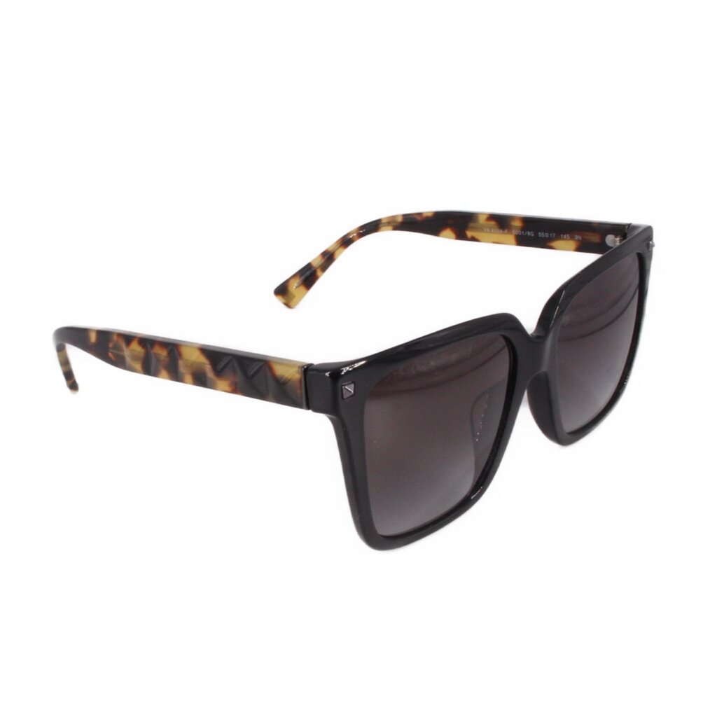 VALENTINO VA 4098 tortoise sunglasses side profile with dark lenses and angular frame
