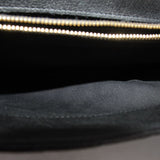 SAINT LAURENT COLLEGE LARGE FLAP SHOULDER BAGS BLACK