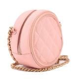 CHANEL ROUND FILIGREE CROSSBODYS PINK