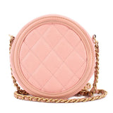 CHANEL ROUND FILIGREE CROSSBODYS PINK