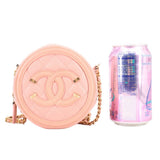 CHANEL ROUND FILIGREE CROSSBODYS PINK