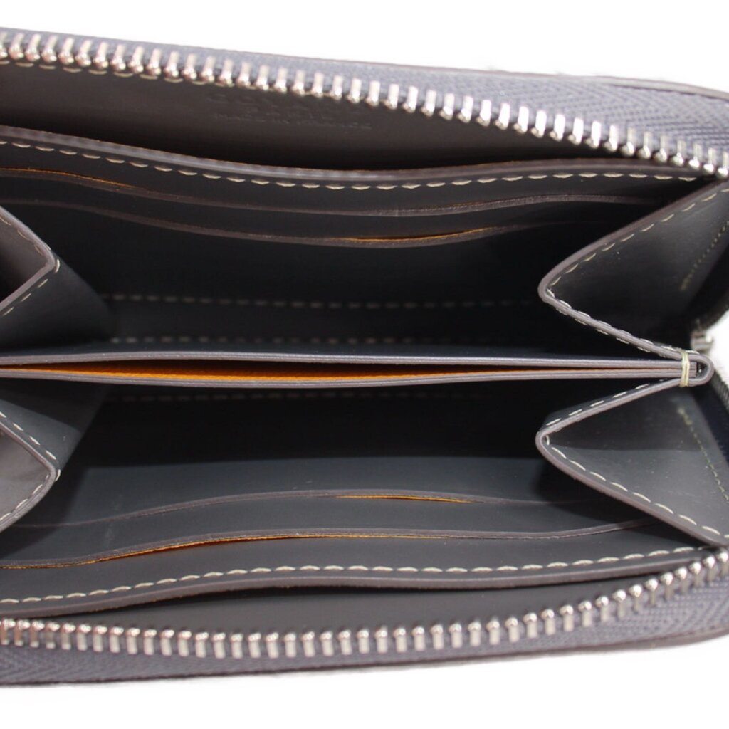 Matigna PM wallet interior, open with card slots and stitched leather lining